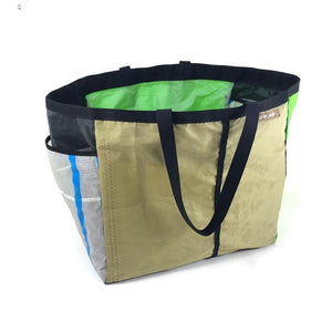 A stylish, handmade, upcycled tote bag to make your life more fun.