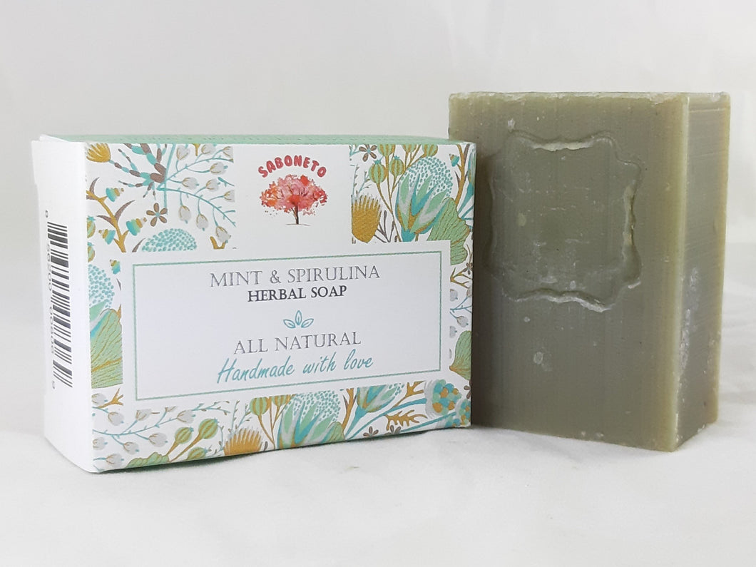 Natural Mint and Spirulina Soap